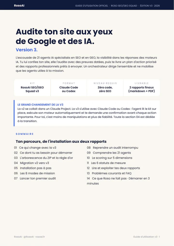 Extrait du guide SEO/GEO V3 : Le guide officiel de la V3