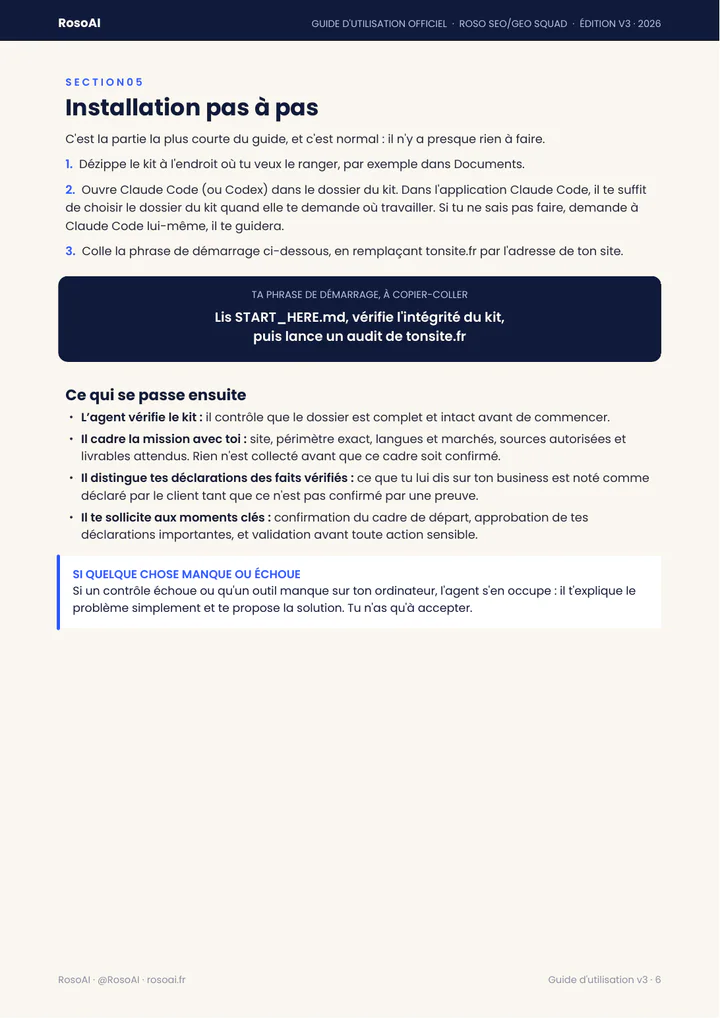 Extrait du guide SEO/GEO V3 : Démarrer sans te perdre